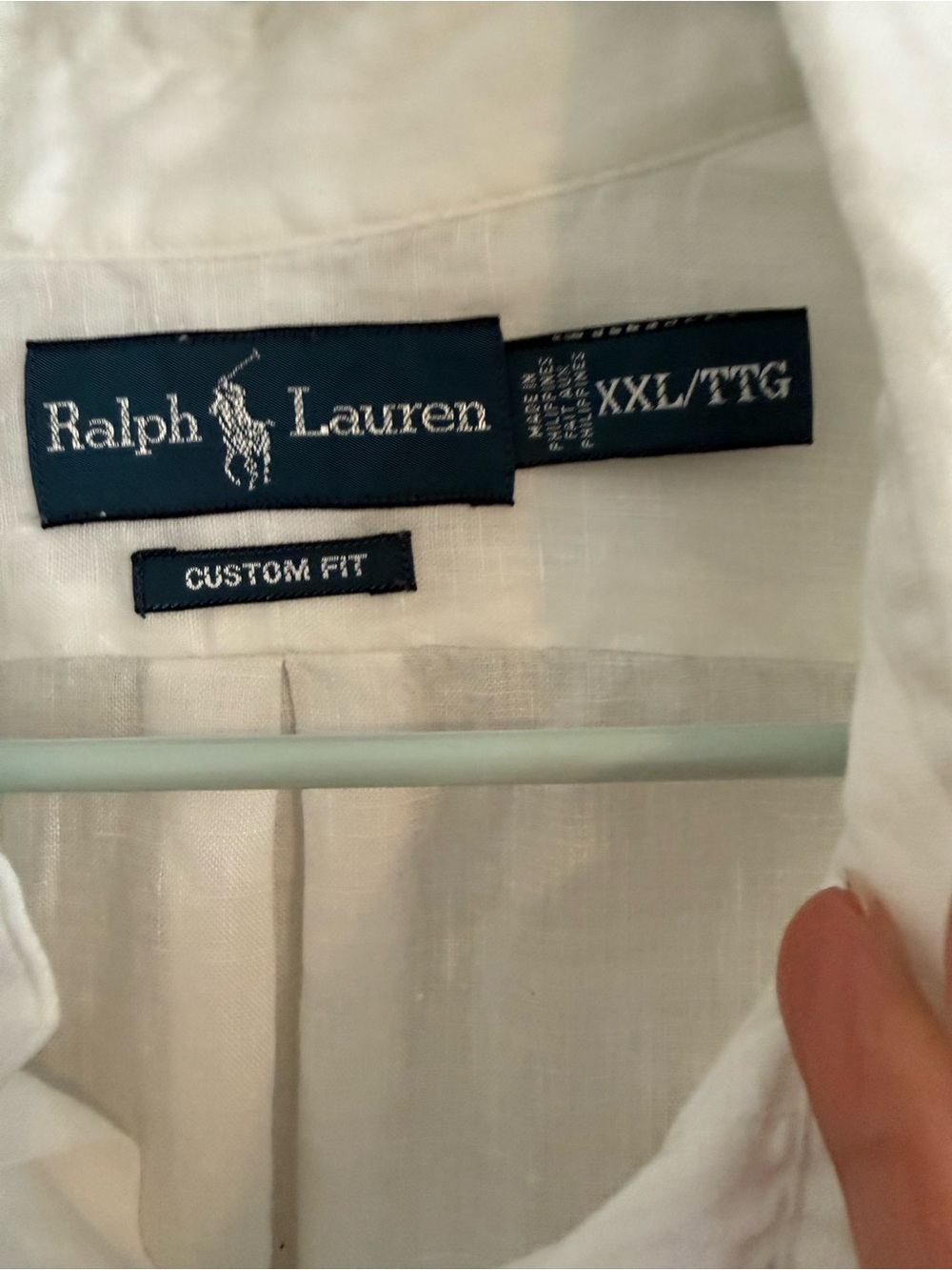 Ralph Lauren Linen White Long-Sleeve Button-Down Shirt Mens XXL Old Money - Picture 5 of 14